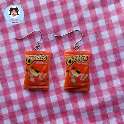 Orange Cheetos Earrings 