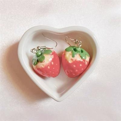 3D Strawberry Earrings 