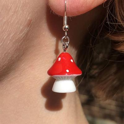 Red Mushroom Earrings 