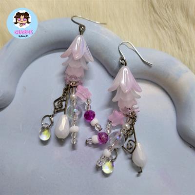 Pink Jellyfish Earrings 