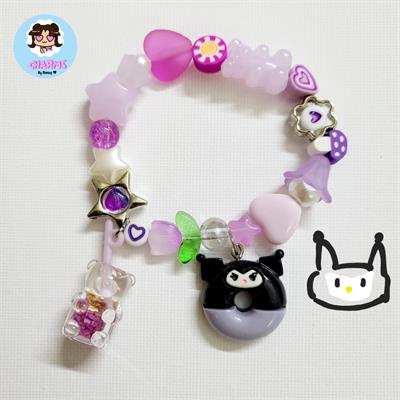 Sanrio Purple Kuromi Chunky Bracelet 