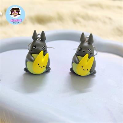 3D Totoro Ghibli Earrings 