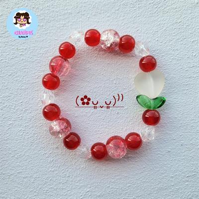 "Heartulip" Bracelet - Red