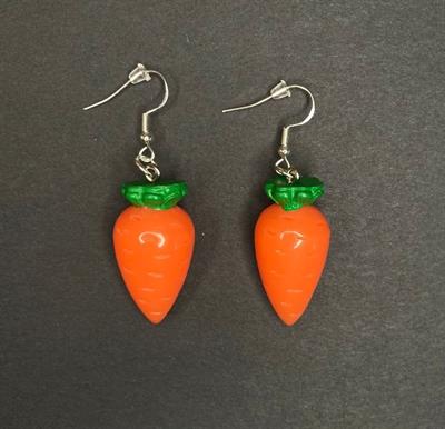 3D Carrot Earrings 