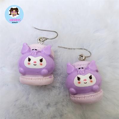 Sanrio Kuromi Macaron Earrings 