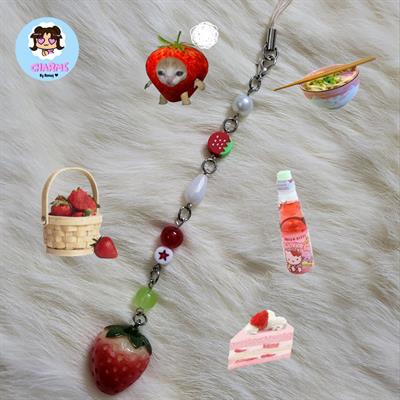 Strawberry Phone Charm 