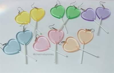 Heart Lollipop Earrings 