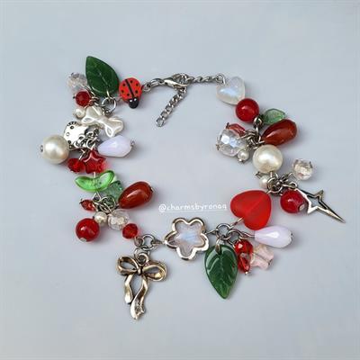 Chunky Red Bow Bracelet 