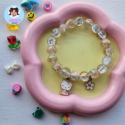 Crystalline Bubbly Bracelet - Hello Kitty and Flower