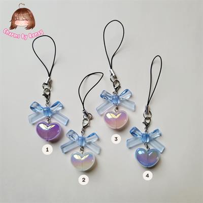 Blue Bow Phone Charms