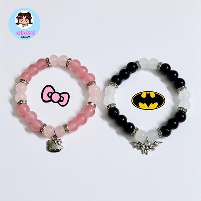 Hello Kitty and Batman Matching Bracelets