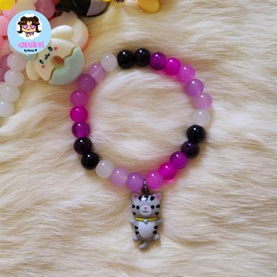 Ombre Purple Bubbly Bracelet - Grey Cat