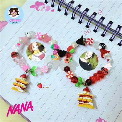 Set of 2 Nana Komatsu Hachi and Nana Matching Bracelets with Magnetic Heart 