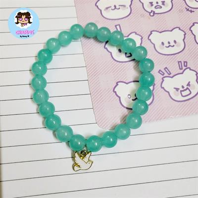 Bubbly Bracelet - Teal with Bird