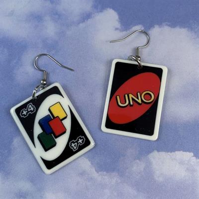 UNO Cards Double-sided Earrings 