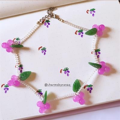 Purple Grapes Necklace 