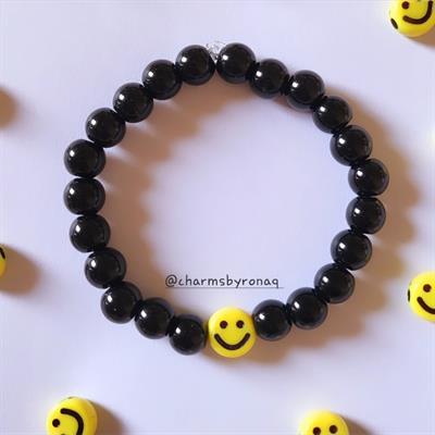 Black Smiley Bracelet 