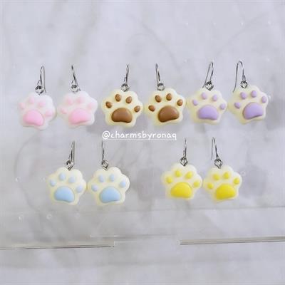 Cat Paw Cute Sugar Cookie Earrings 