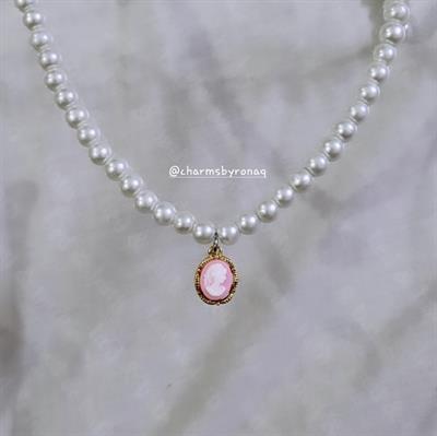 Pink Coquette Pretty Pearl Necklace 