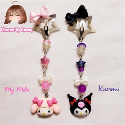 Matching Star Clips - My Melody and Kuromi Sanrio