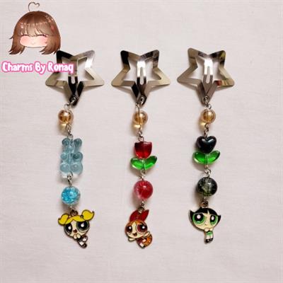 Matching Star Clips - Powerpuff Girls PPG