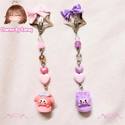 [SOLD OUT] Matching Star Clips - My Melody and Kuromi Sanrio