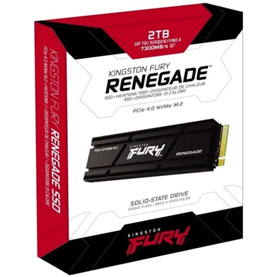 Kingston FURY Renegade 2TB PCIe 4.0 NVMe M.2 SSD up to 7,300MB/s w/ Heatsink & PS5™ Ready