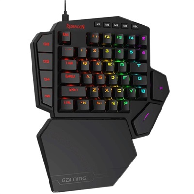 Redragon K585 DITI One-Handed 42 Keys RGB Mechanical Type-C w/ 7 Onboard Macro Keys Detachable Wrist Rest