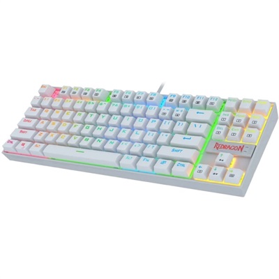 Redragon K552 KUMARA 87 Keys Mechanical Gaming Keyboard RGB LED Backlit Wired - White