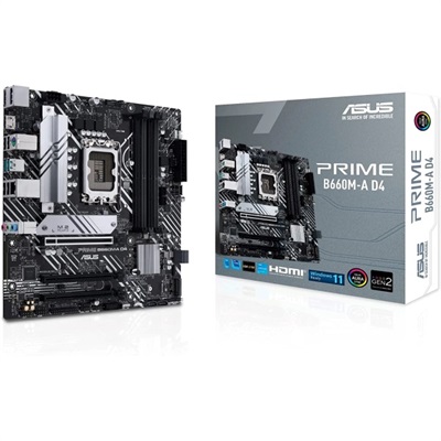 ASUS PRIME B660M-A D4 Intel 12th Gen Motherboard PCIe 4.0 DDR4 2xM.2 slots USB 3.2 Gen 1