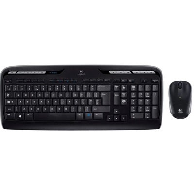 Logitech MK330 Wireless Keyboard and Mouse Combo (Black)