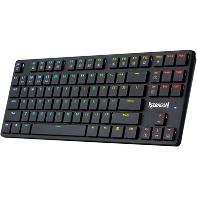 Redragon K539 Anubis RGB Mechanical Wire & Bluetooth & Wireless Low Profile Brown Switches - Black