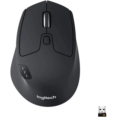 Logitech M720 Triathalon Multi-Device Wireless / Bluetooth Windows & Apple Mac , Black