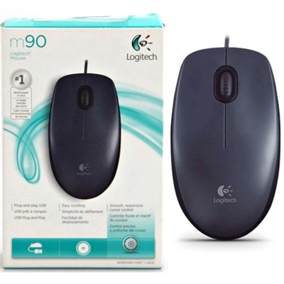 Logitech Wired Optical Mouse M90 Black USB 2.0