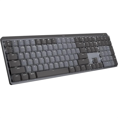 Logitech MX Mechanical Wireless Backlit Keys Bluetooth USB-C macOS, Windows, Linux, iOS, Android, Metal - Clicky