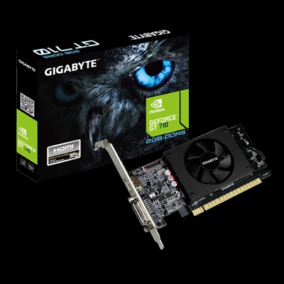 Gigabyte GeForce GT 710 2GB Graphic Cards and Support PCI Express 2.0 X8  Bus Interface. Graphic Cards GV-N710D5-2GL