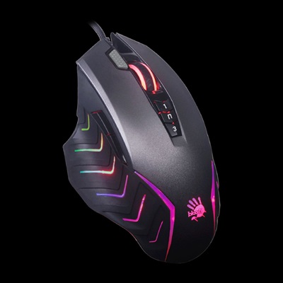 BLOODY J95Satellite (Black) ULTRA CORE ACTIVATED 2-Fire RGB ANIMATION GAMING MOUSE