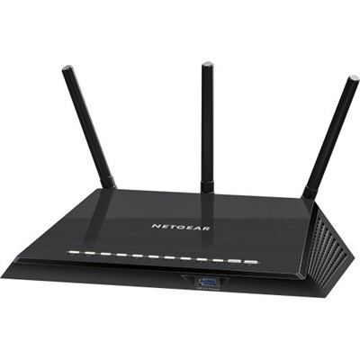 NETGEAR - Wireless-AC Dual-Band Gigabit Router with 4-Port Ethernet Switch - Black
