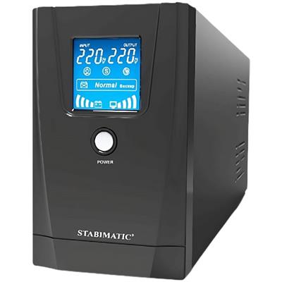 Stabimatic Gemini 650 UPS - 650VA Uninterruptible Power Supply LCD Display & with Battery 