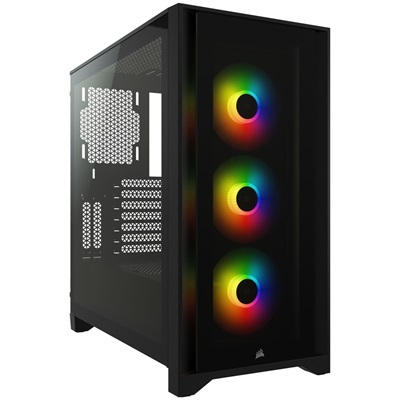 Corsair iCUE 4000X RGB Tempered Glass Mid-Tower ATX Case — Black