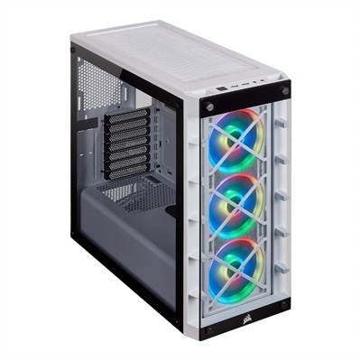 Corsair iCUE 465X RGB Mid-Tower ATX Smart Case — White