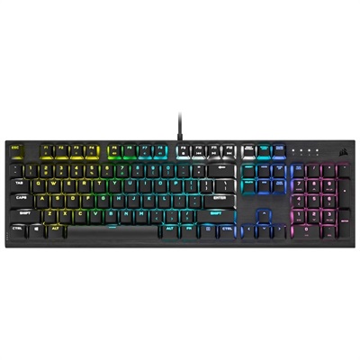 Corsair K60 RGB PRO Mechanical Gaming Keyboard — CHERRY VIOLA — Black