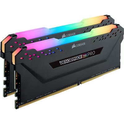 Corsair VENGEANCE RGB PRO 16GB (2 x 8GB) DDR4 DRAM 3600MHz C18 Memory Kit Black CMW16GX4M2D3600C18