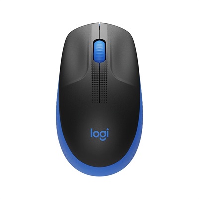 Logitech M190 Full Size Curve Wireless Mouse (Blue)