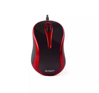 A4TECH V-TRACK OPTICAL MOUSE (CAN WORKS ON UNEVEN SURF0ACE, MARBLE, BED & FUURS) N-350 (GLOSSY GREY 