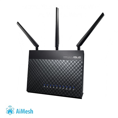 ASUS RT-AC68U Dual-Band Wireless-AC1900 Gigabit Router With AiMesh And AiProtection