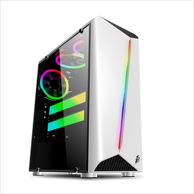 1st player R3 Rainbow ATX Mid-Tower Gaming Case (White Without Fans)