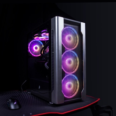 1st player DX (Silver) With 4 Fans 230mm Wide Body E-ATX Support Gaming Case