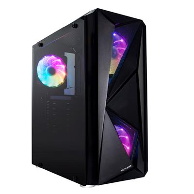 1st player F4 (Black) Firerose series ATX/M-ATX Gaming Case (With 3 G6-4pin Fans)