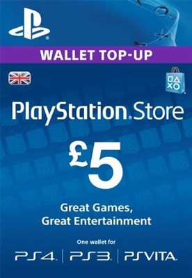 PlayStation PSN Card 5 GBP Wallet Top Up